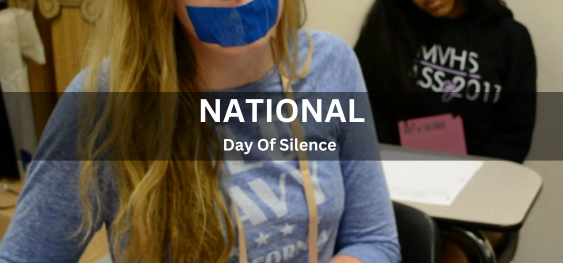 National Day Of Silence [राष्ट्रीय मौन दिवस]